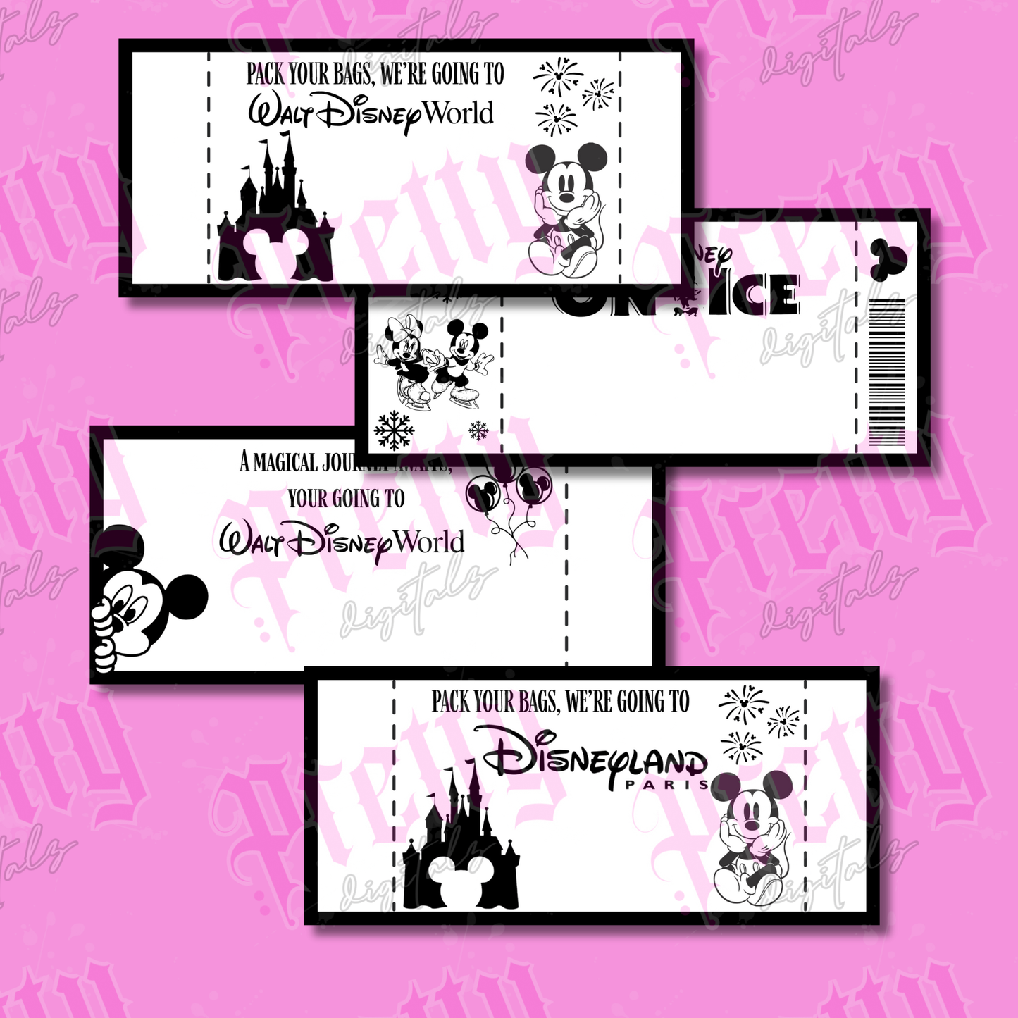 Foil tickets bundle 1 svg pdf print file
