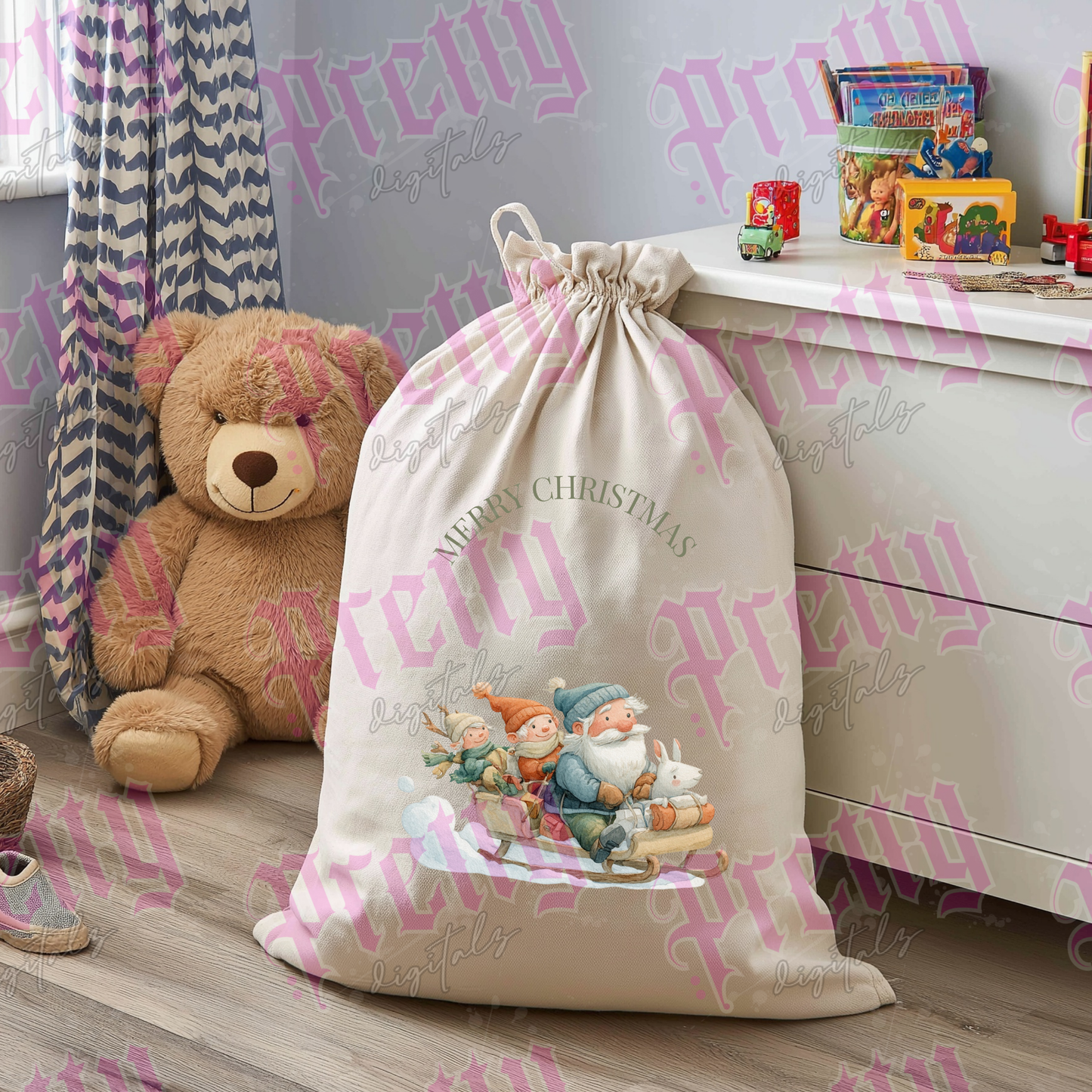 Merry Christmas sack designs bundle png