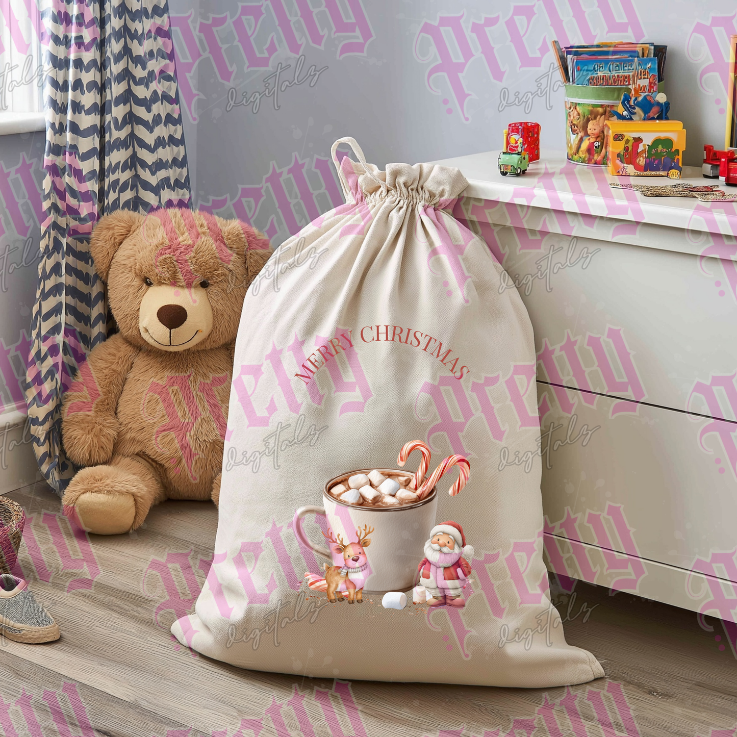 Merry Christmas sack designs bundle png