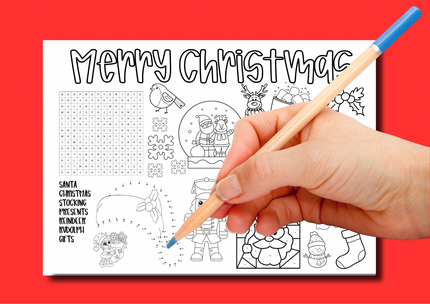 Christmas placemats digital design