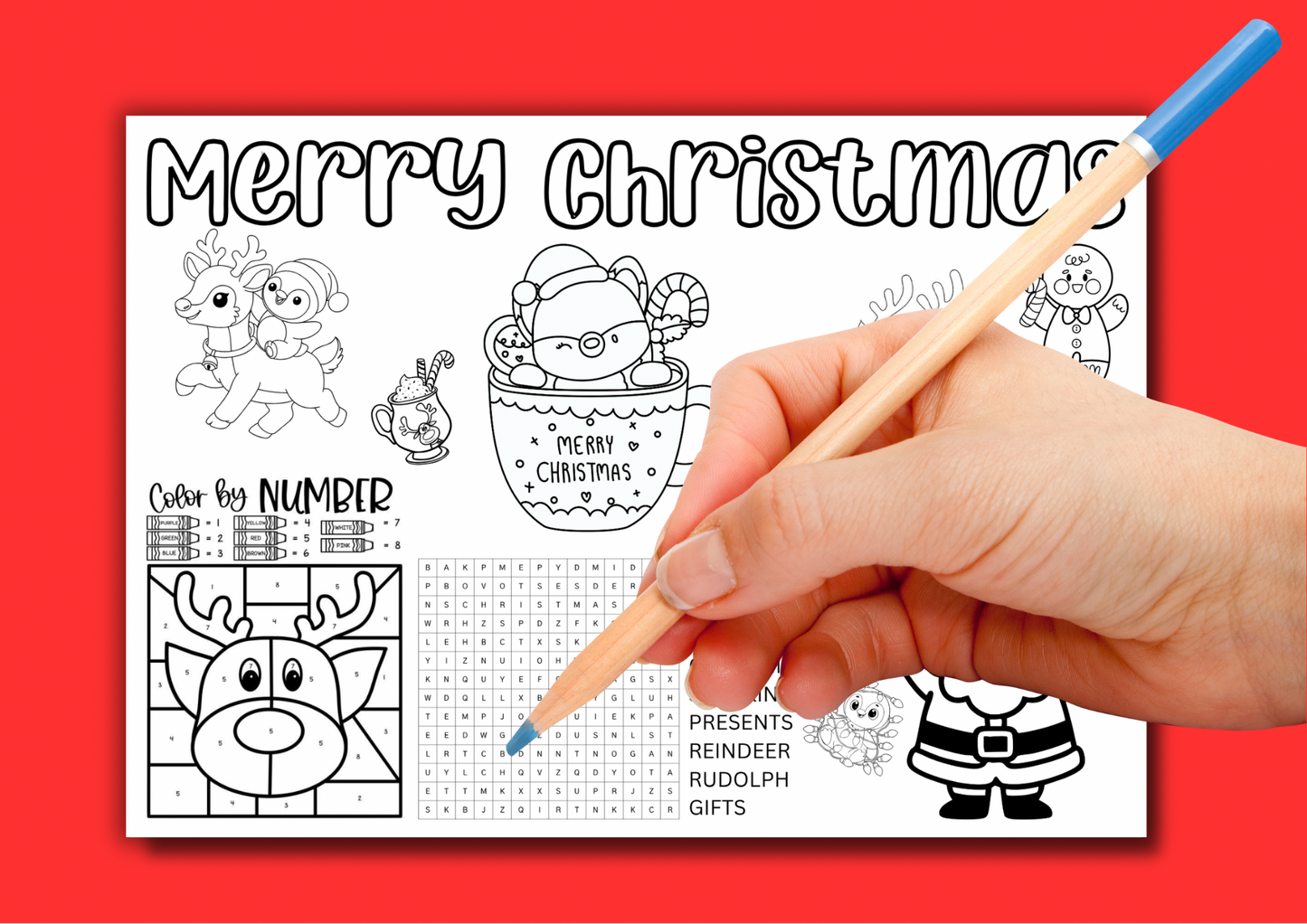 Christmas placemats digital design