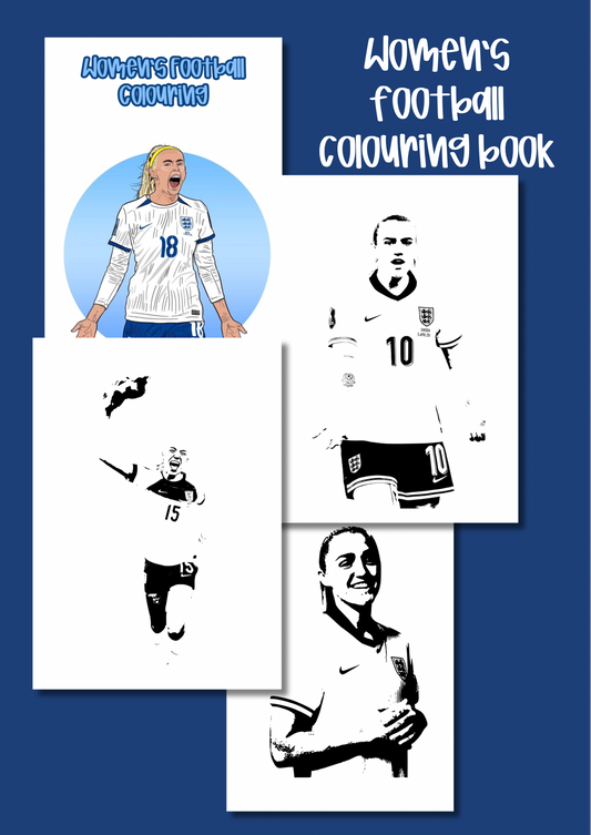 20 page England women’s football colouring book