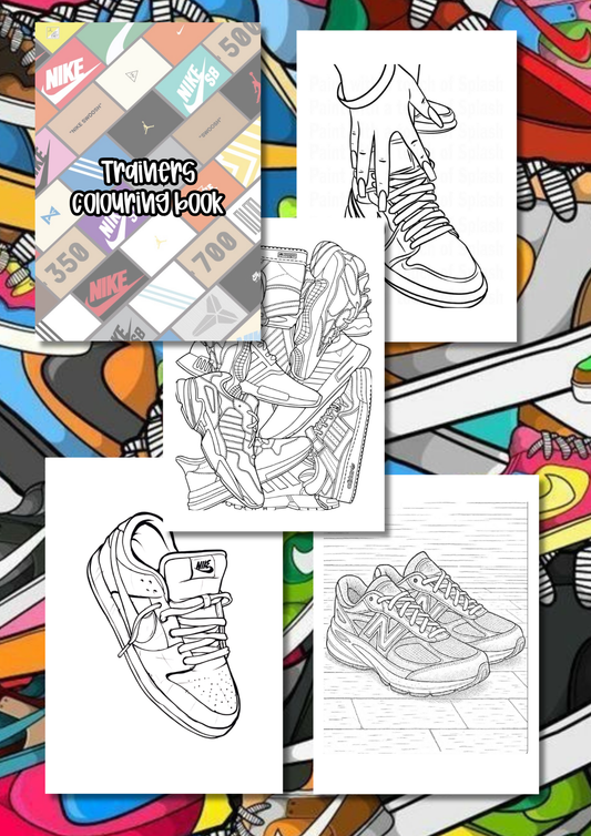 Trainers colouring book