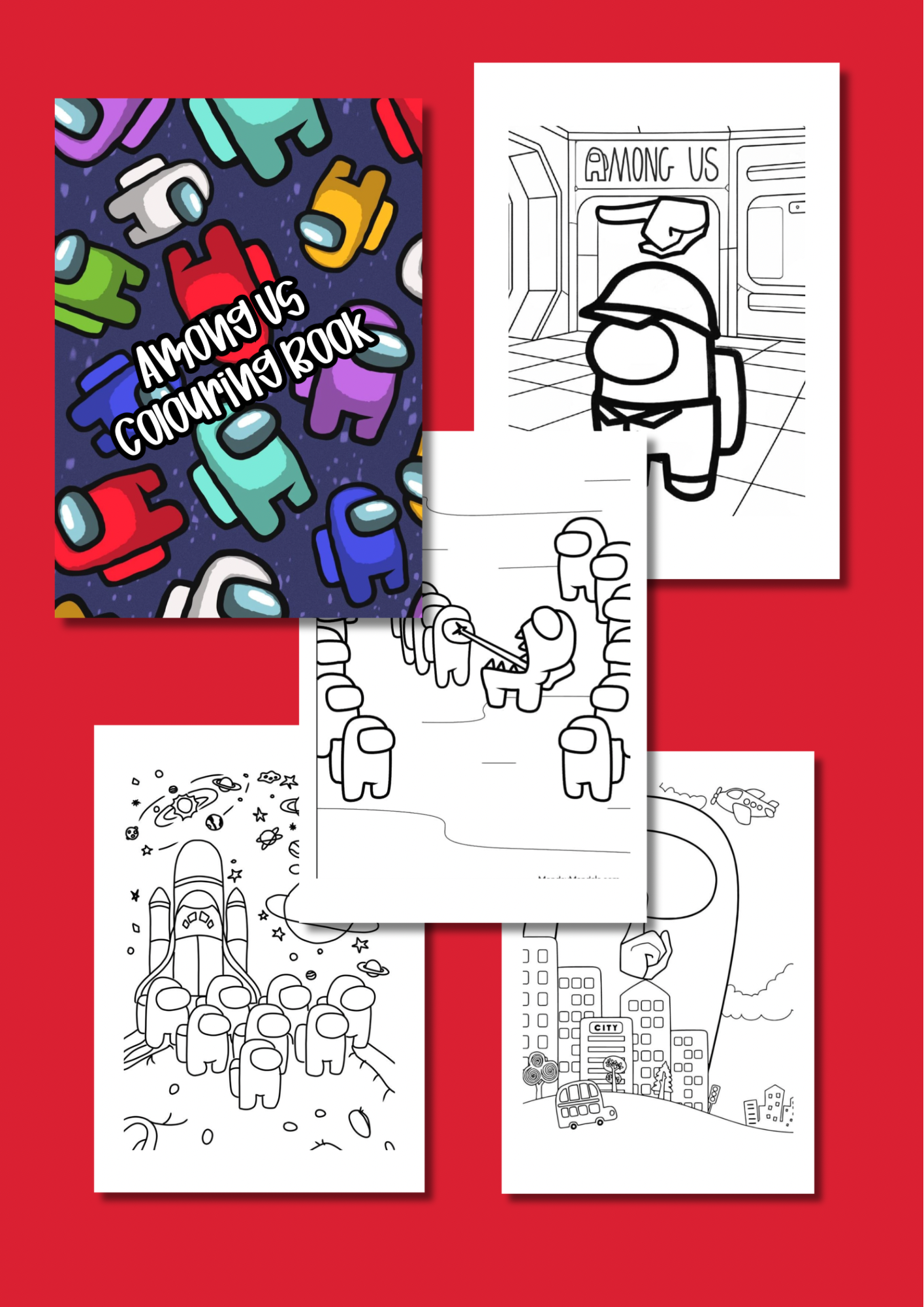 Among us colouring book