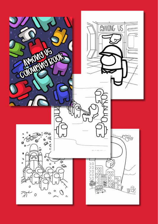 Among us colouring book