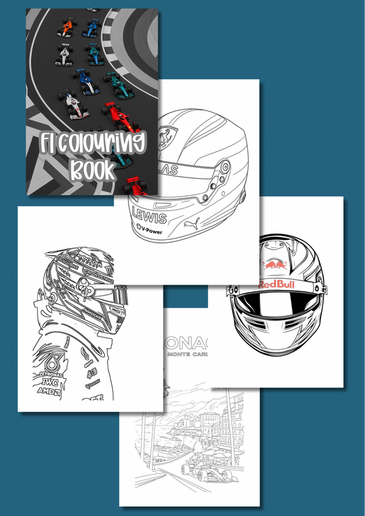 F1 colouring book