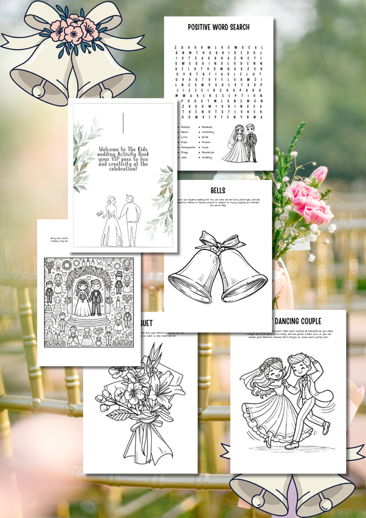 45 page wedding activity book
