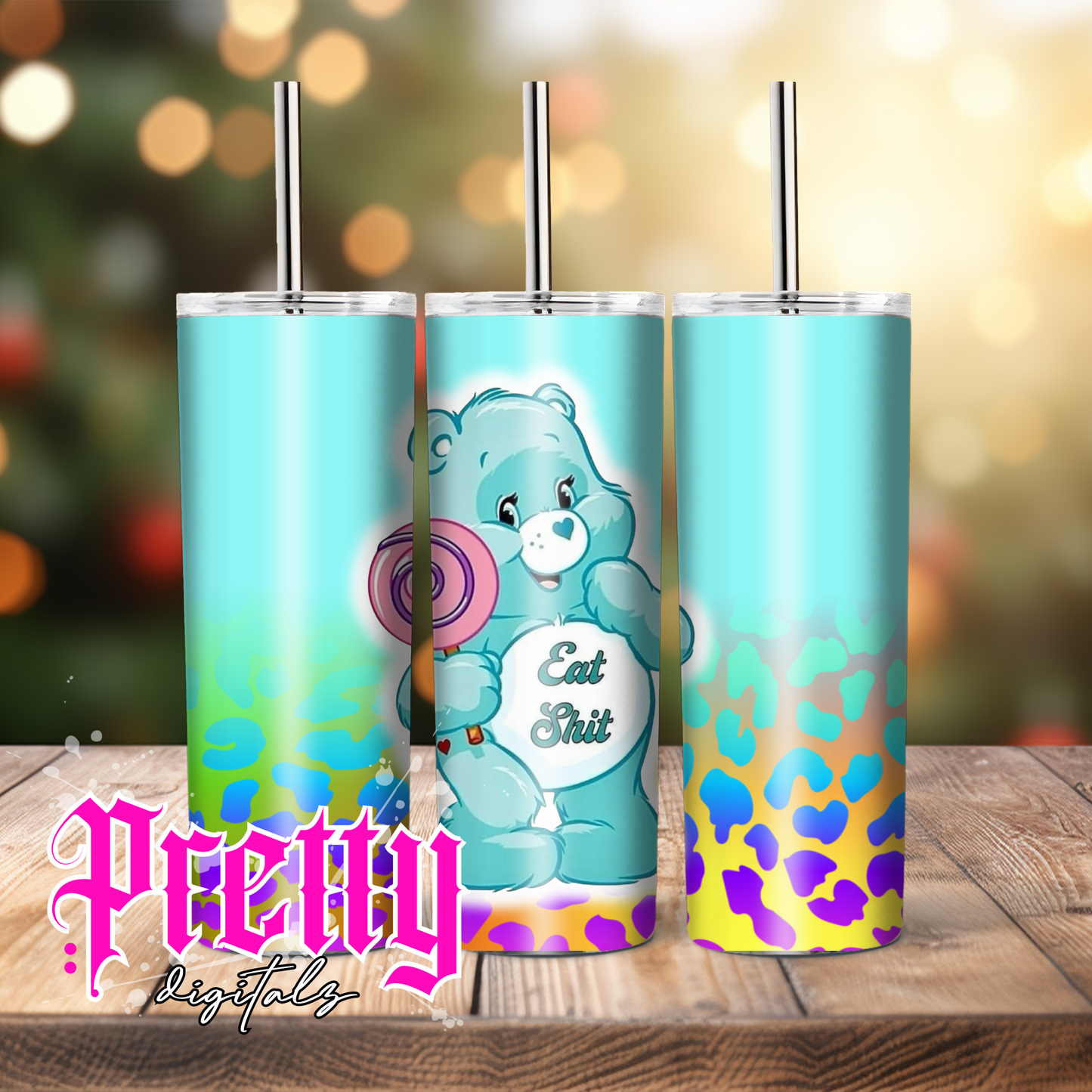 Bundle of five swear bear tumbler designs