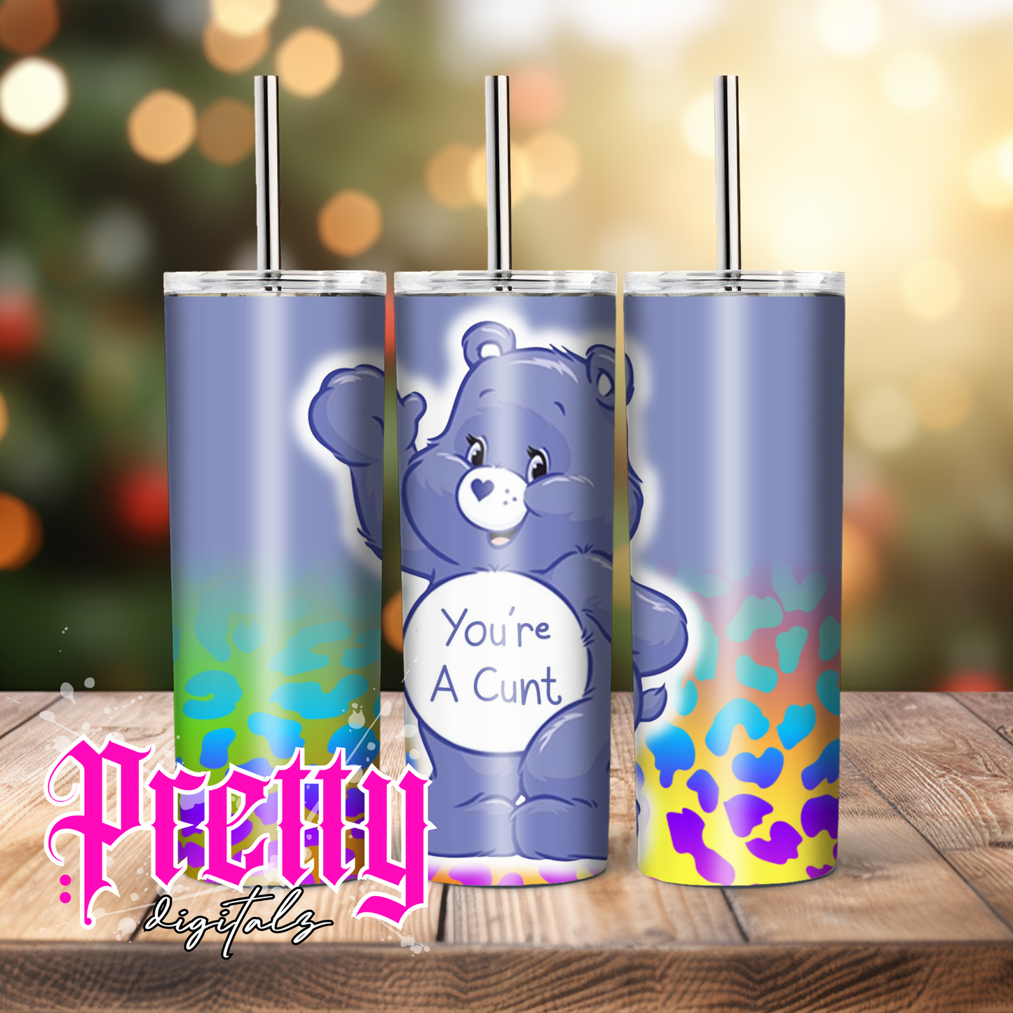 Bundle of five swear bear tumbler designs