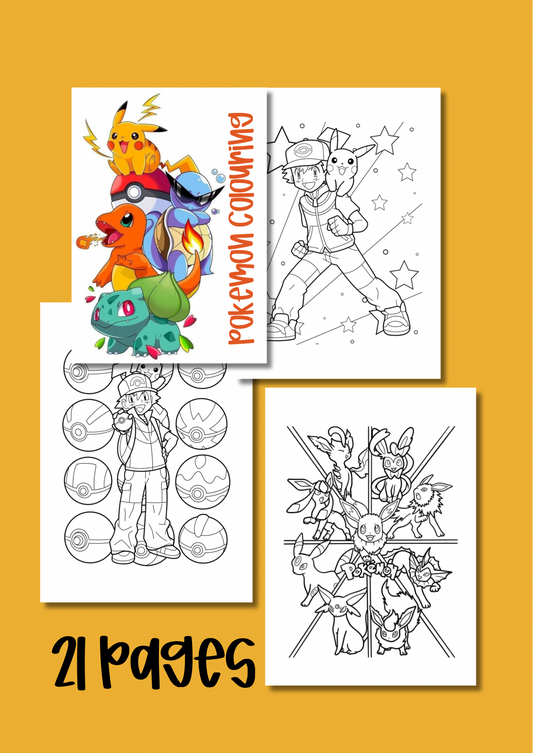 Pokemon colouring book