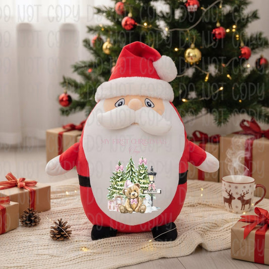 Personalised Santa Teddy – (Pink Bear, Blue Bear & Gingerbread)