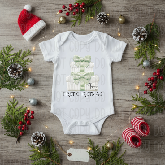 Personalised Baby First Christmas Bodysuit – Custom Name & Gift Design