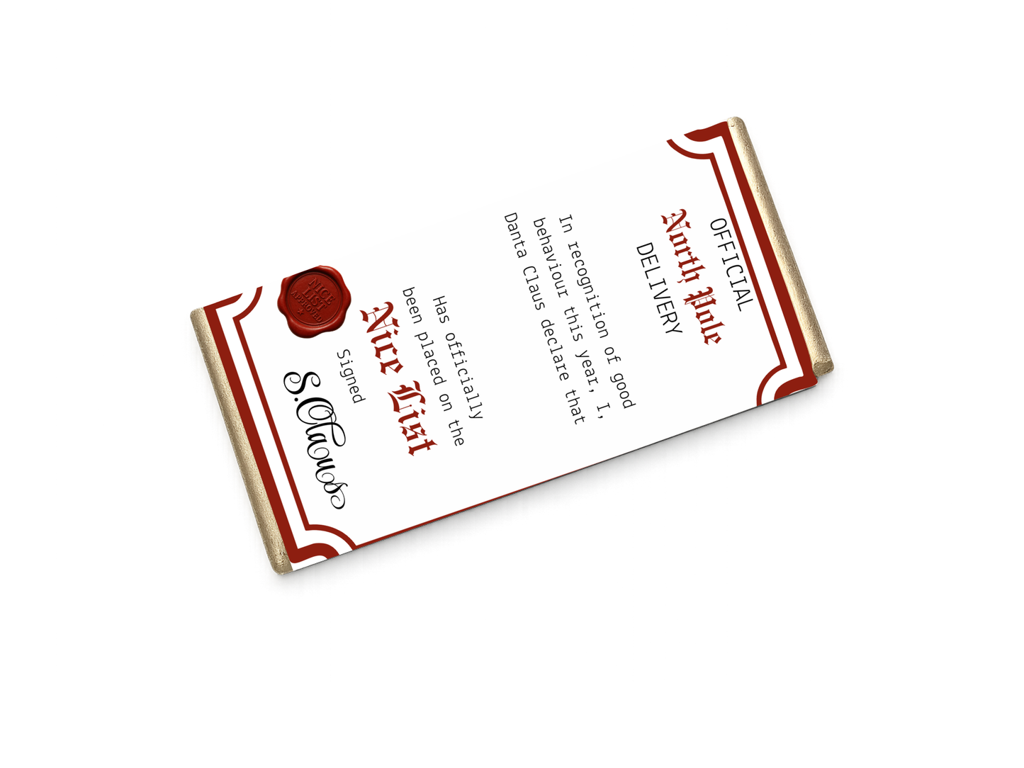 5 PNG Christmas chocolate wrappers ready to print mock ups included in download