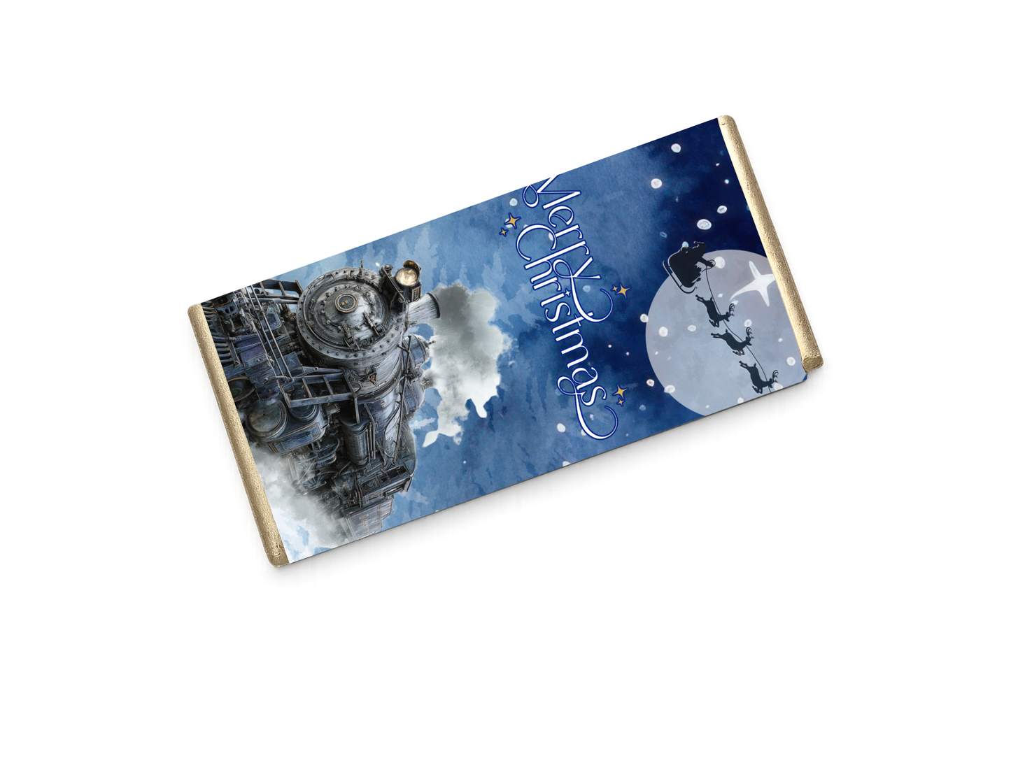 5 PNG Christmas chocolate wrappers ready to print mock ups included in download