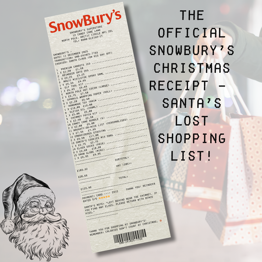 Santa’s Lost SnowBury’s Receipt Digital Download– Magical North Pole Prop for Christmas Eve & Elf Scenes