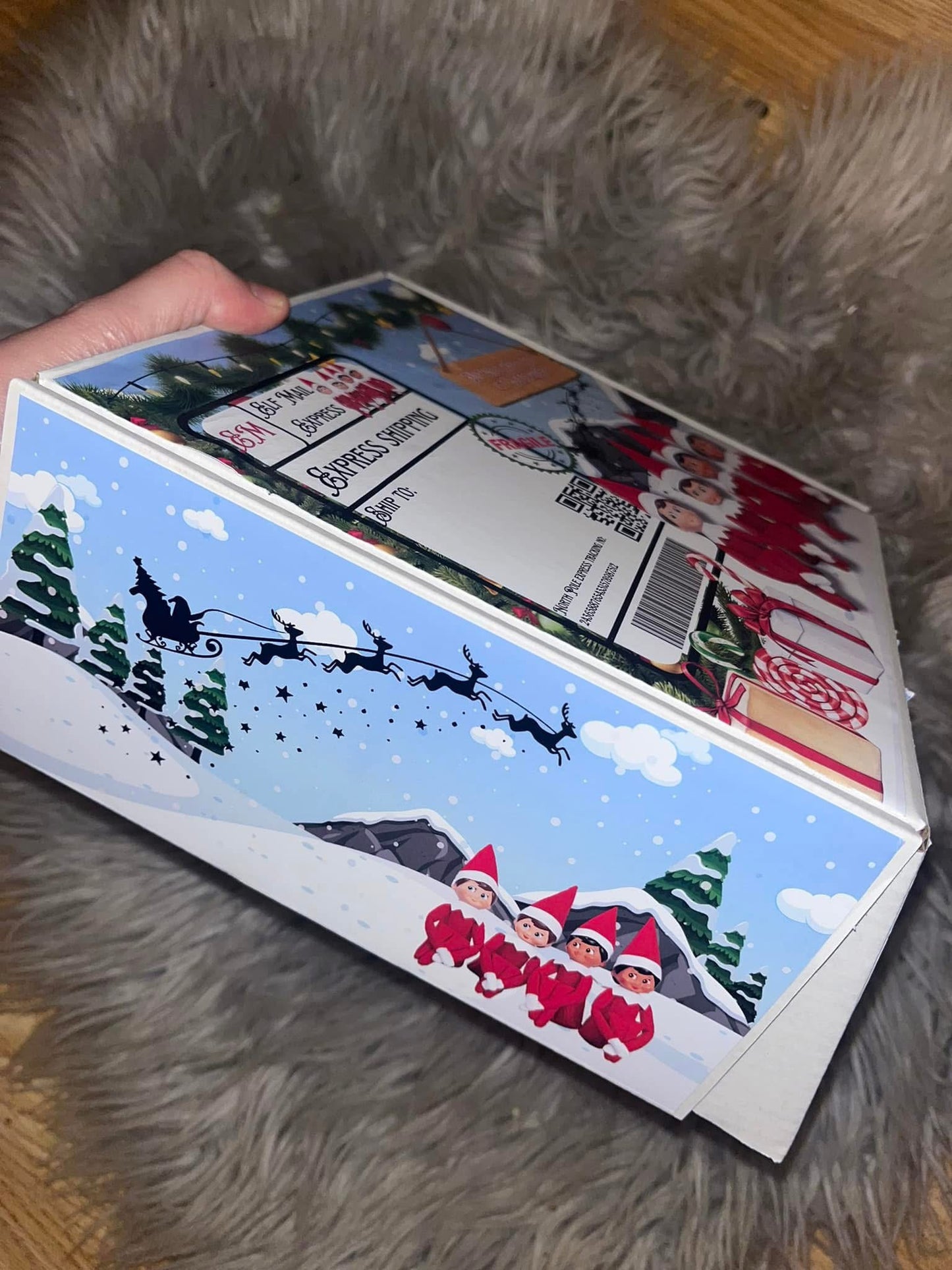 Elf Mail Express Box Printable – Naughty or Nice Christmas Elf Delivery Box PDF