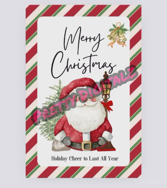 Editable Christmas gift card book